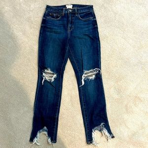 L’AgenceHigh Rise Skinny Ankle Jeans Blue 25